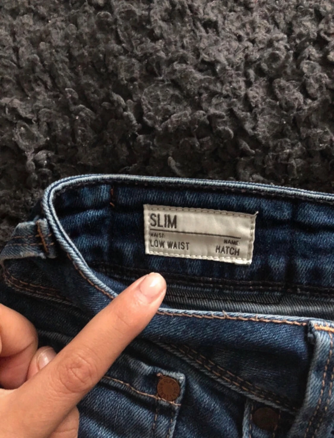 Blå slim low waist Peppe jeans  - 3