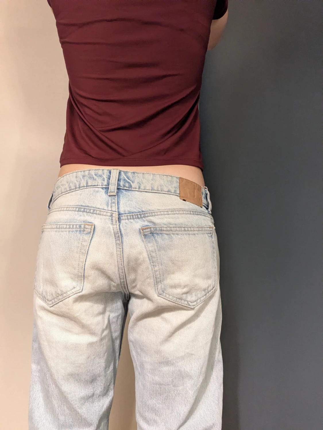 Lågmidjade ljusblå jeans - 2