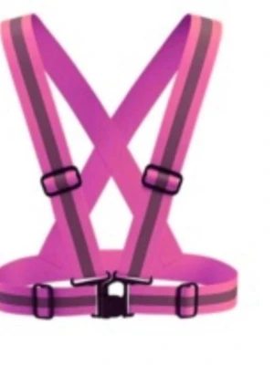 Reflexväst - Rosa reflexväst.  Midjestorlek: Ca 64 till 94 cm (justerbar)