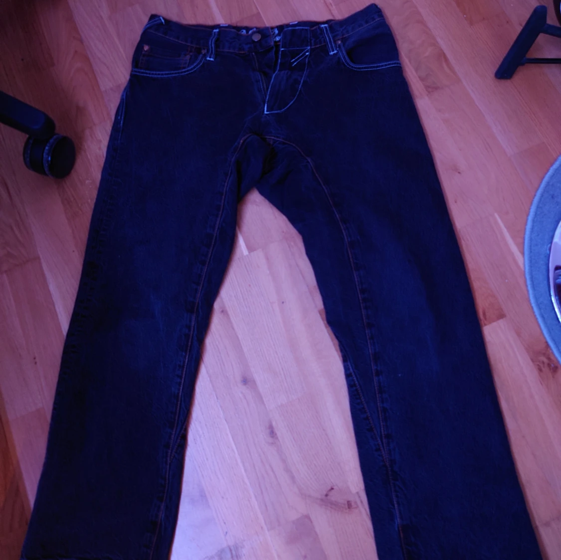 Jeans med WAX tryck - 2