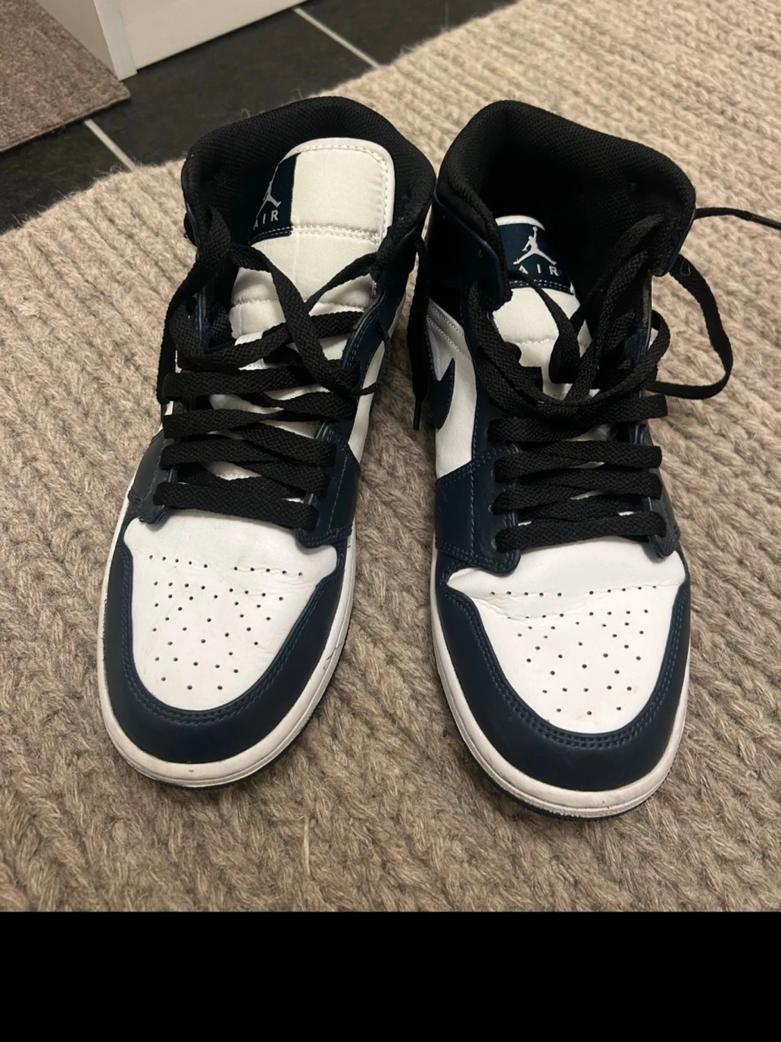 Nike Air Jordan 1 Mid mörkgröna/vit - 1