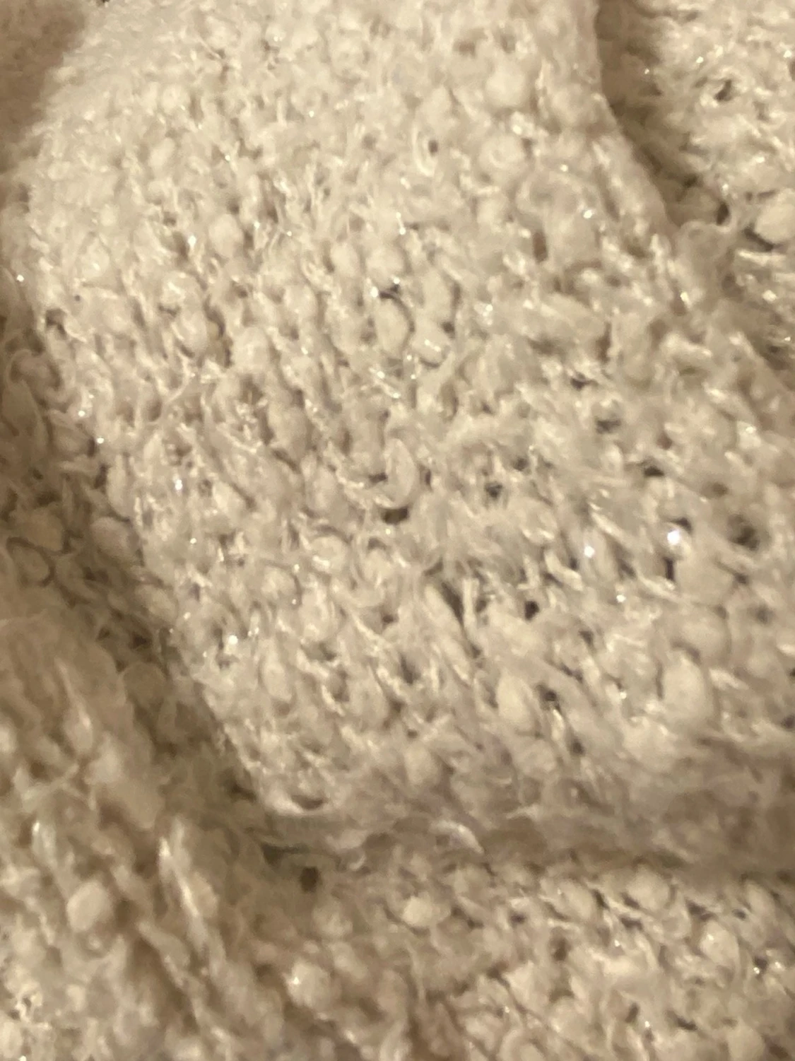 Beige glittrig kofta med knappar - 2