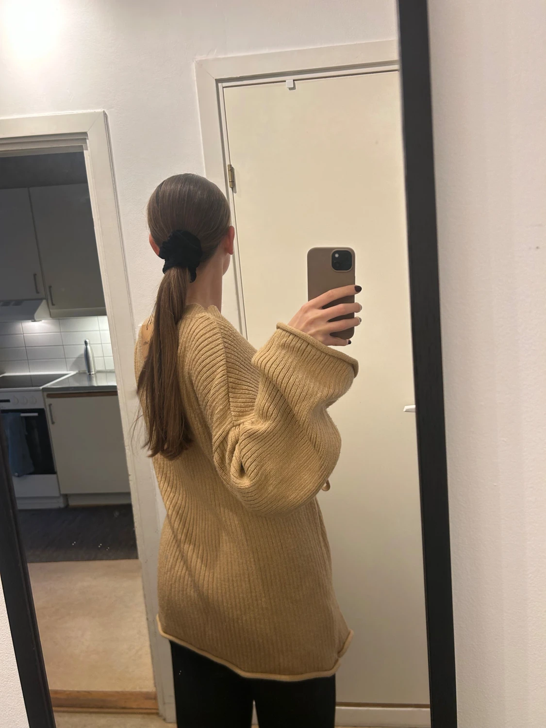 Beige ribbad kofta från NA-KD - 3