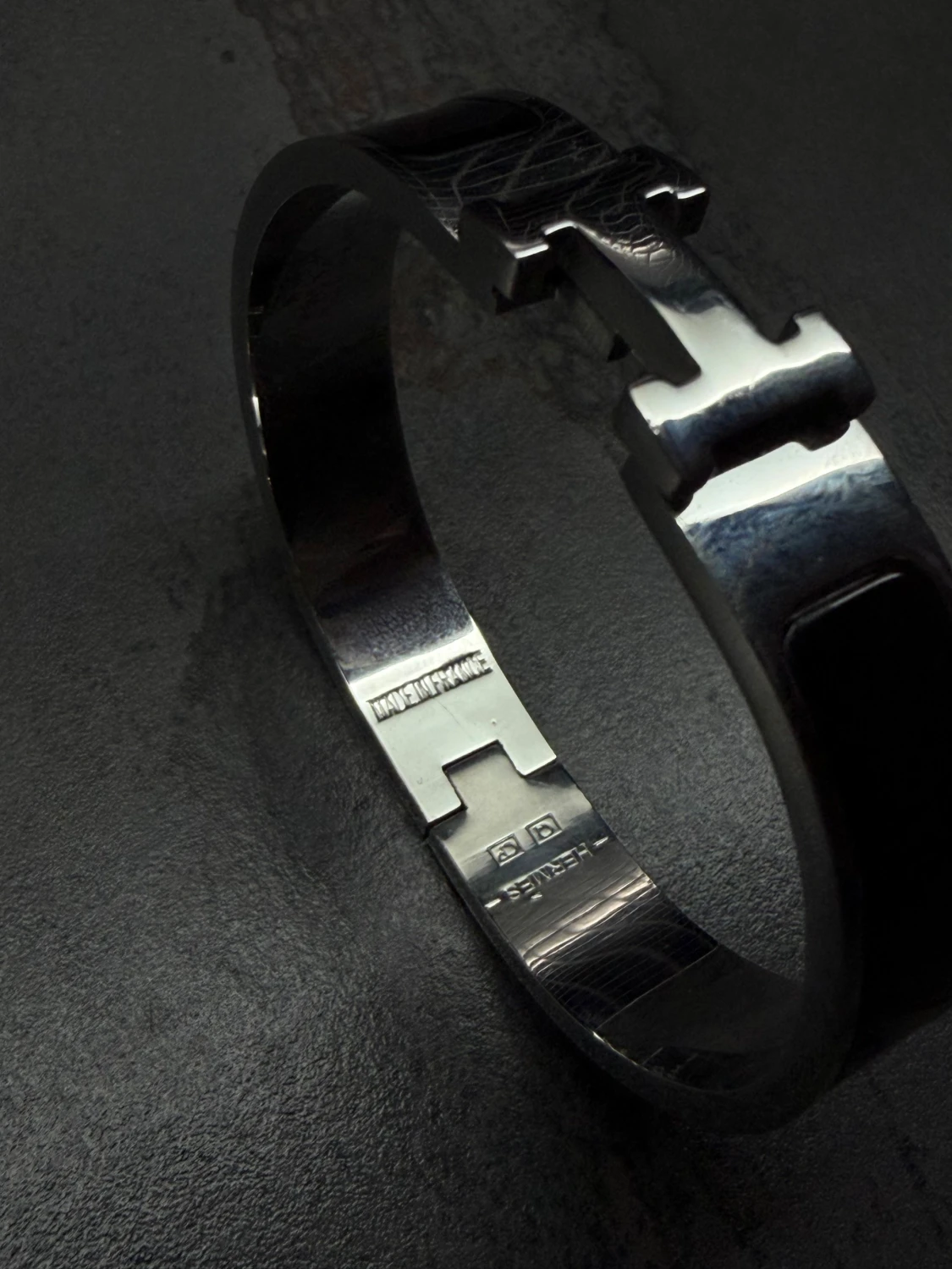 Svart Hermès armband  - 4