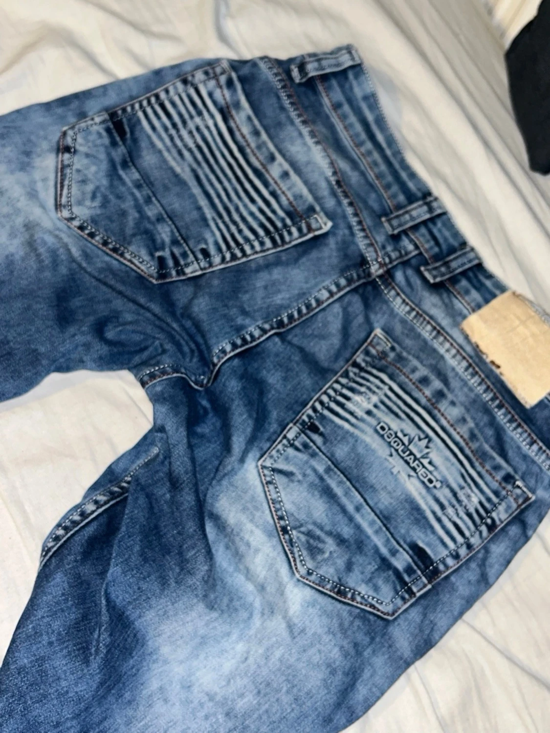 Blå Dsquared jeans med ribbade detaljer - 2
