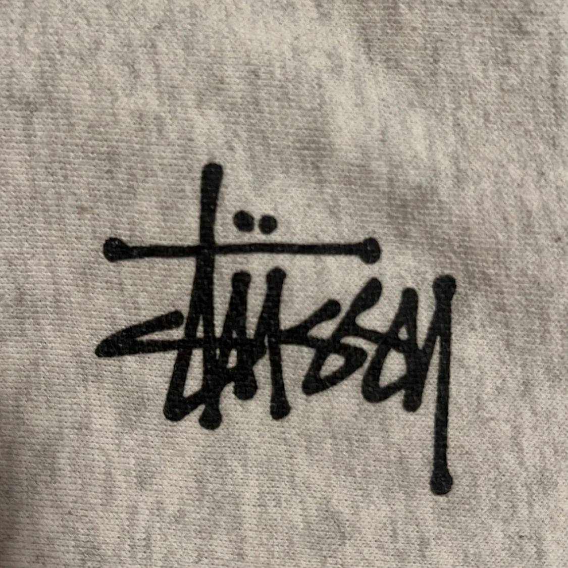 Grå Stüssy zip hoodie med logga - 3