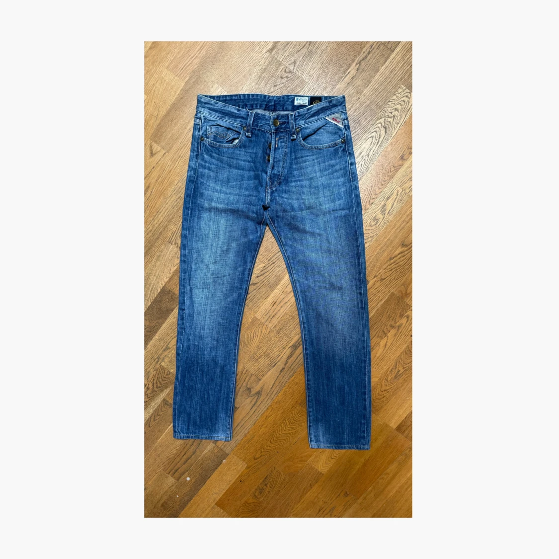Blå Replay jeans straight fit - 1