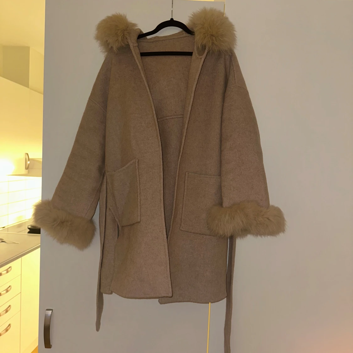 Beige Paris Ull & Kashmir kappa 