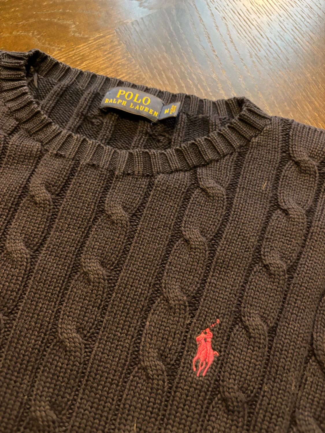 Mörkblå stickad tröja Polo Ralph Lauren - 1