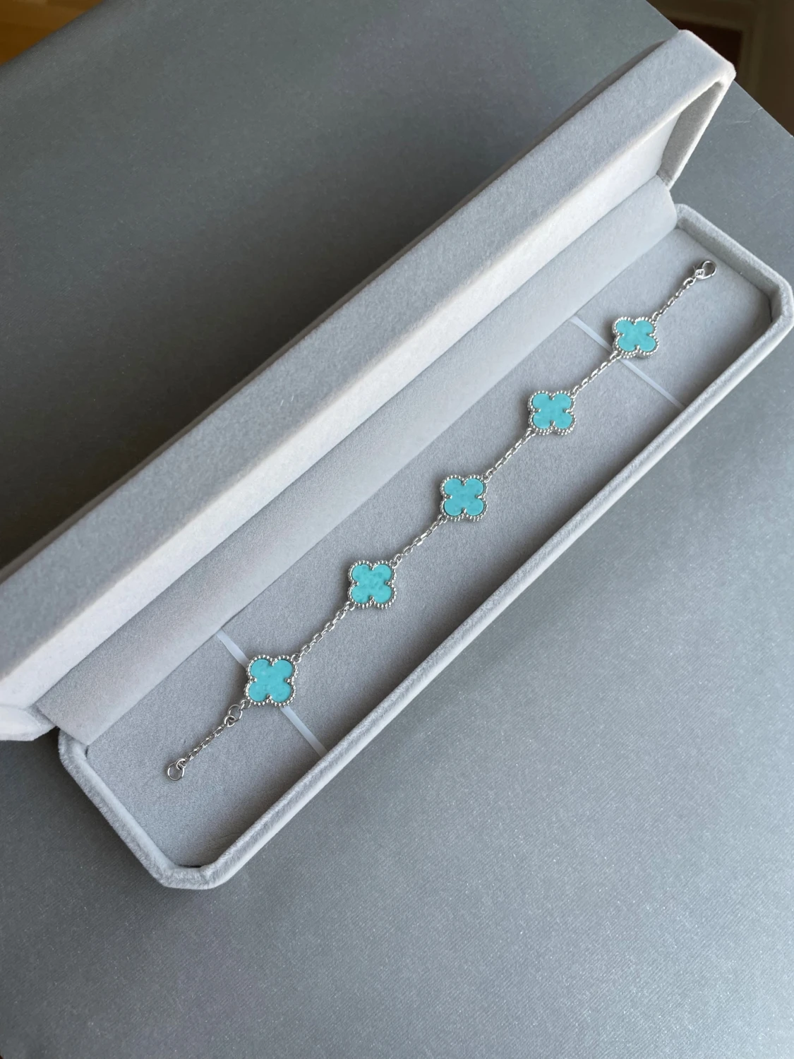 Turkos klöver armband  - 1