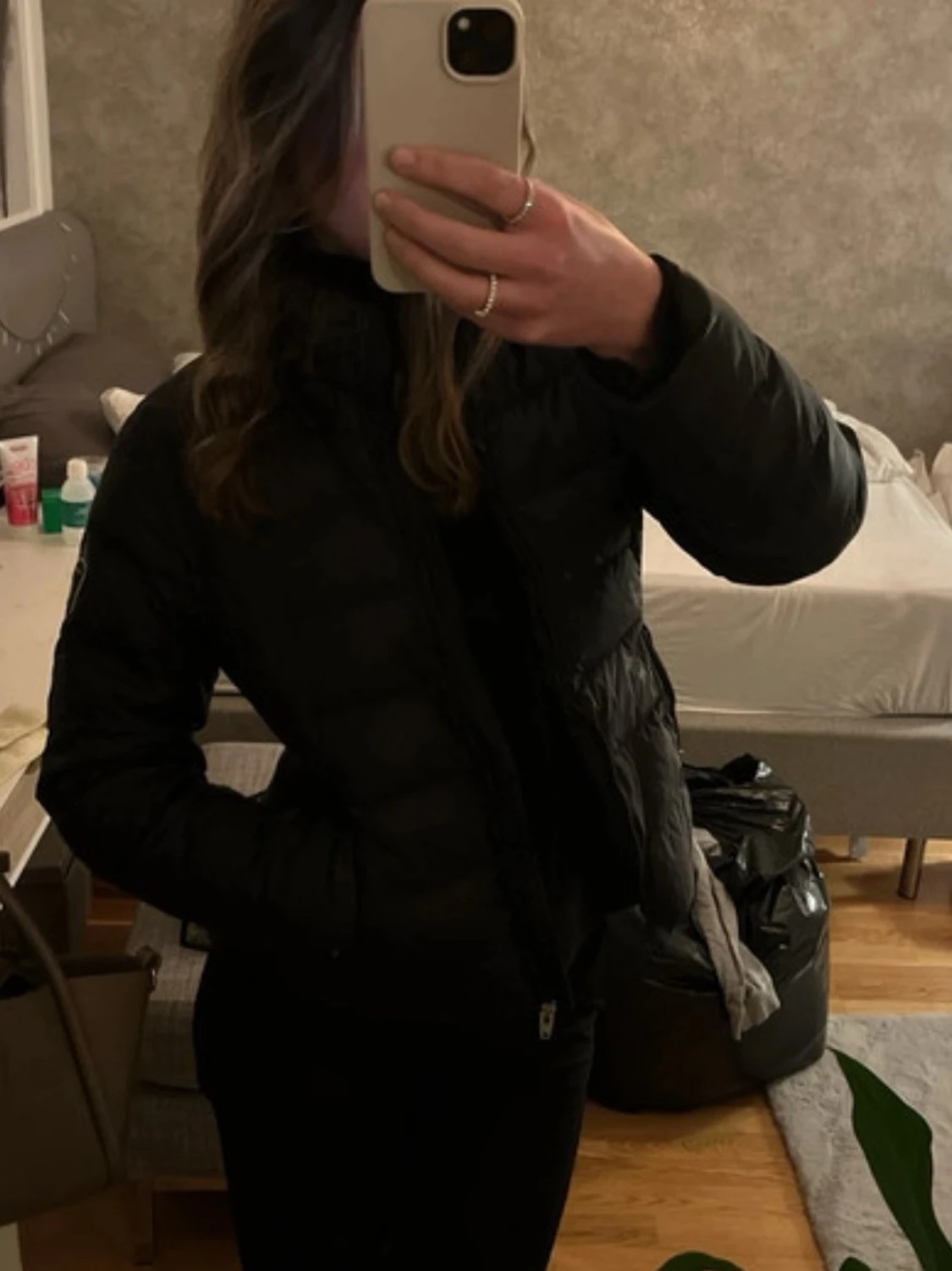 Svart pufferjacka från rock and blue  - 2