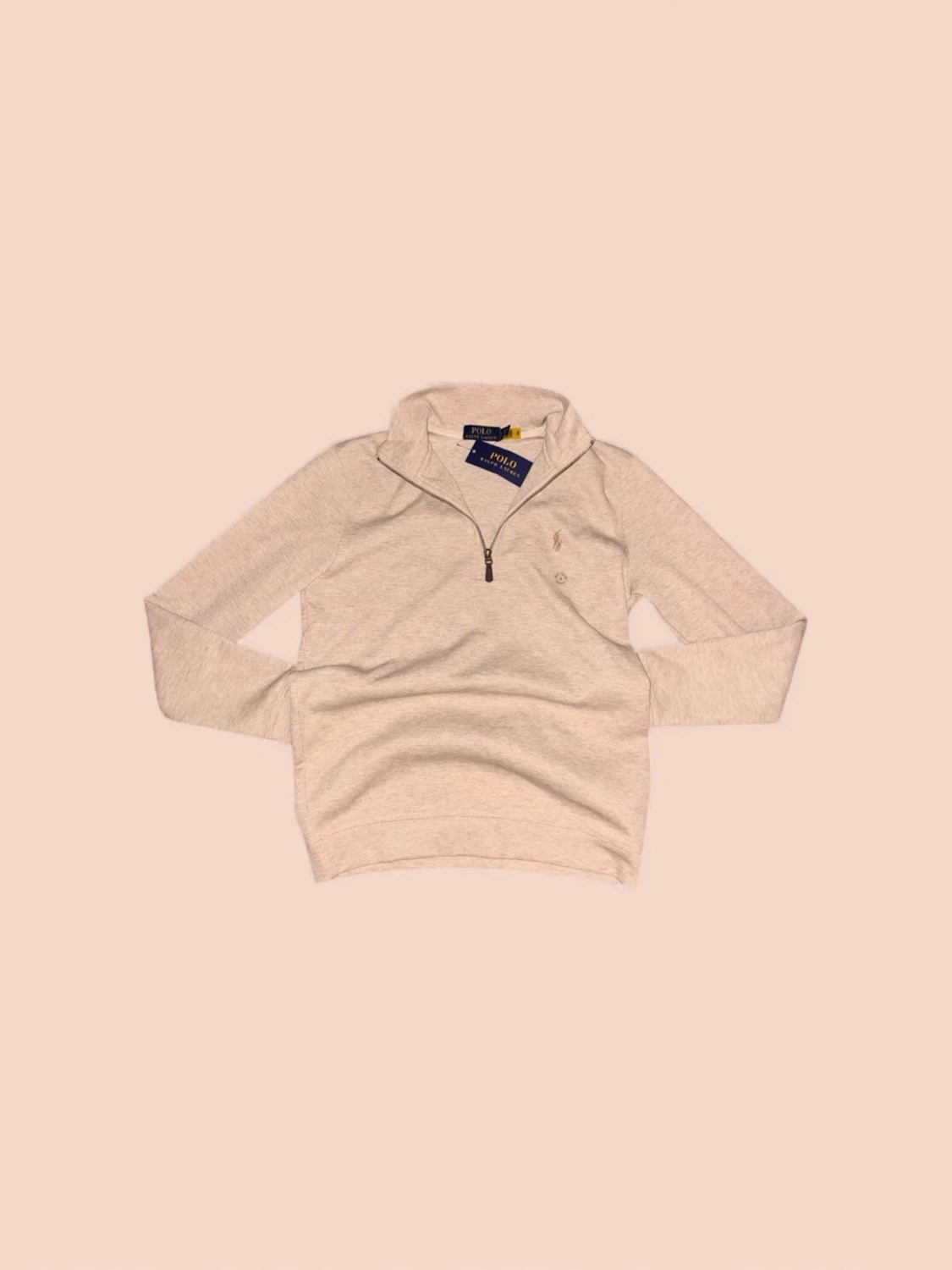 Beige half zip tröja från Polo Ralph Lauren