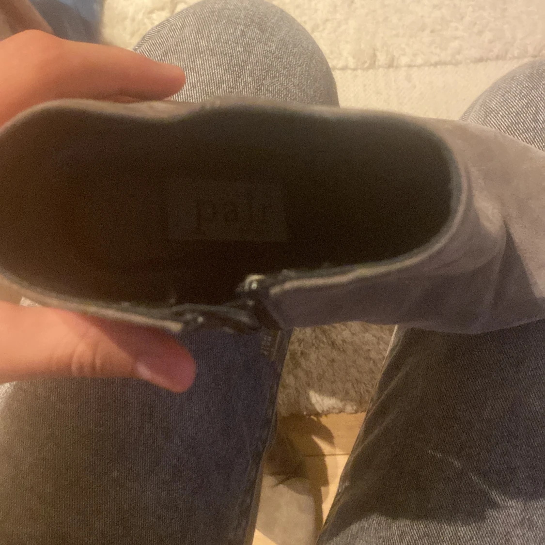 Grå mocka stövletter från Pair, 38 - 2