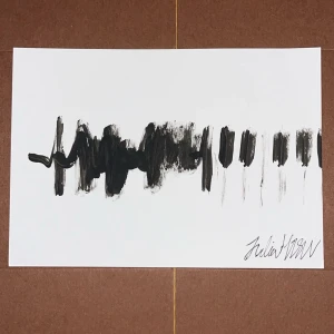 Pulse of Silence - Upptäck 'Pulse of Silence'  – en unik målning med konstnärligt pulserande ljudvågor och pianotangenter. Perfekt för dig som älskar musik, konst och vill ha något annorlunda i bokhyllan. Inspirerande för unga kreativa själar! (Inspirerad från Pinterest| Köper man 2=150kr 3=175kr 4=185kr 5=200kr)