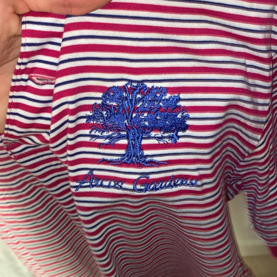 Randig pikétröja Polo Golf röd/vit - 3