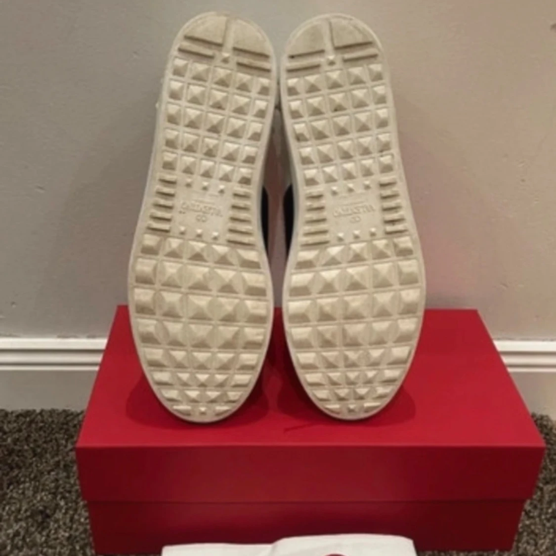 Valentino Open sneakers vit/blå skinn - 3