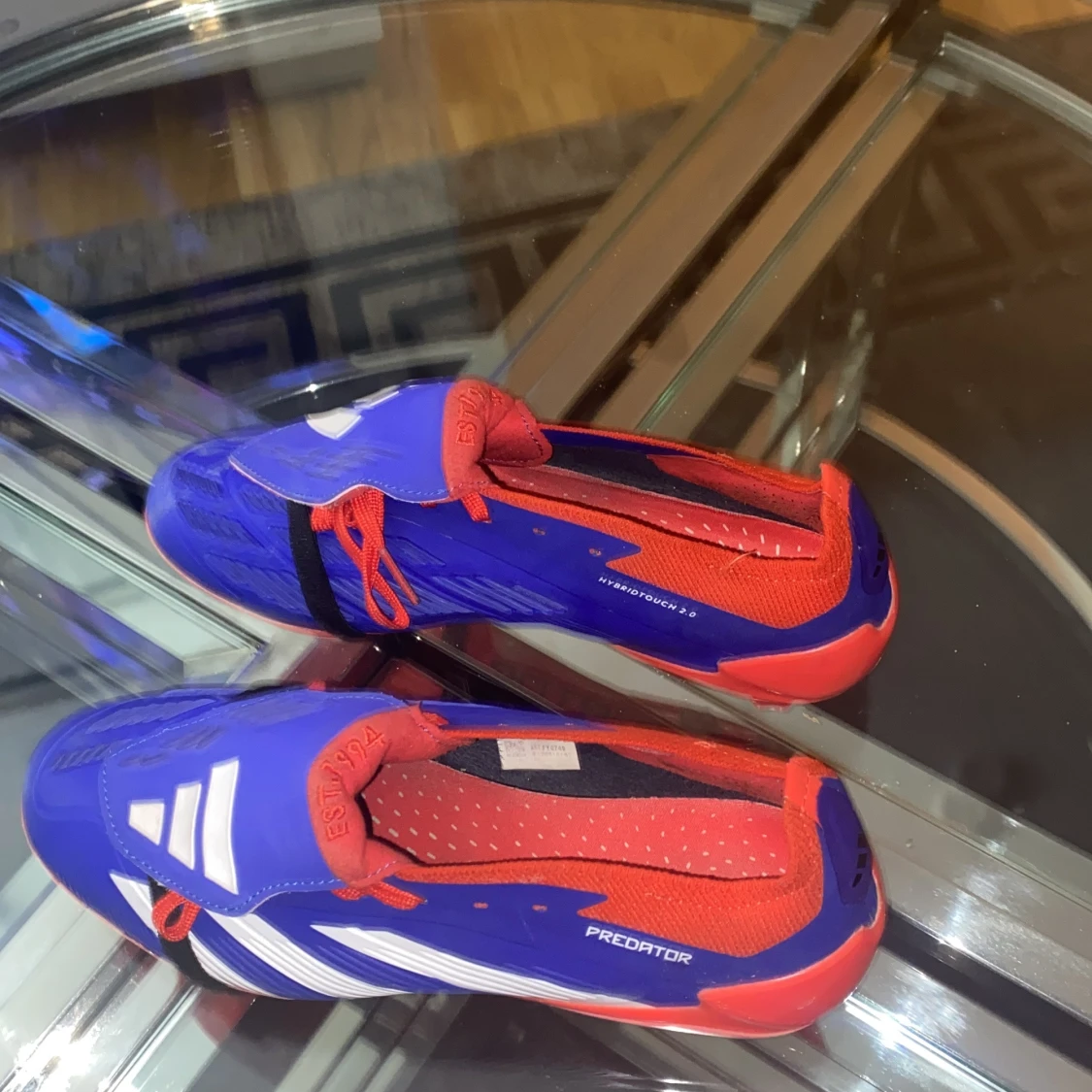 Adidas Predator blå/röda fotbollsskor - 4