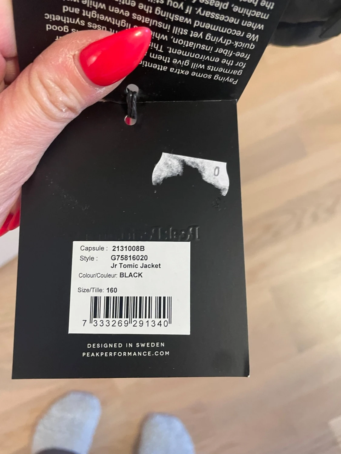 Svart Peak Performance dunjacka 160 - 2