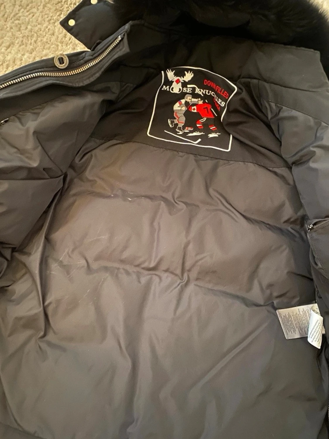 Svart Moose Knuckles dunjacka S - 4