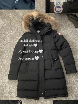 Canada Goose vinterjacka - Säljer min Canada goose! Strl S/M, i modell: Shellbrune parka. Ny med prislapp.