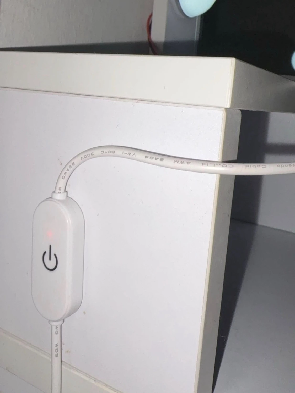 Sminkspegel med LED-belysning och bord - 4