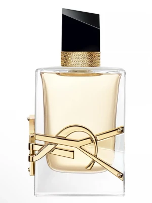 Yves Saint Laurent Libre Eau de Parfum - Exklusiv parfym från Yves Saint Laurent i en stilren, rektangulär glasflaska med guldfärgade detaljer och svart asymmetrisk kork. Flaskan har en elegant YSL-logga i metall som ger en lyxig känsla. Doften är innesluten i en ljusgul vätska.  Fick parfymen i present och säljer då den inte kommer till användning. Har tagit ca 5 sprut. 
