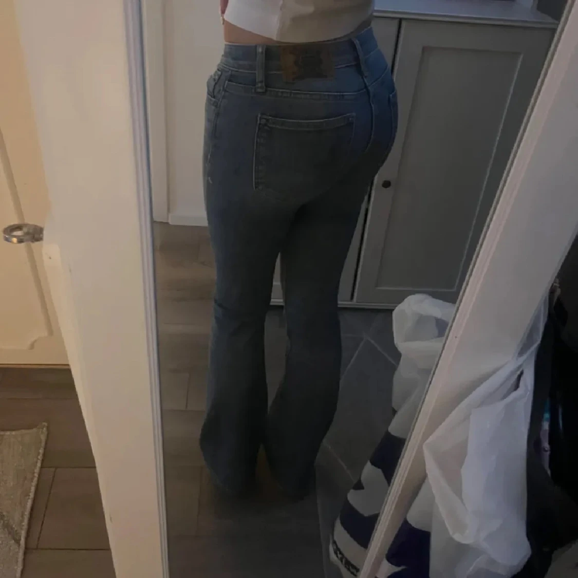 Blå bootcut jeans från Crocker - 1