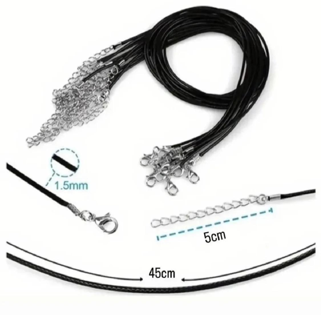 Halsband med rosa kristallhänge - 2