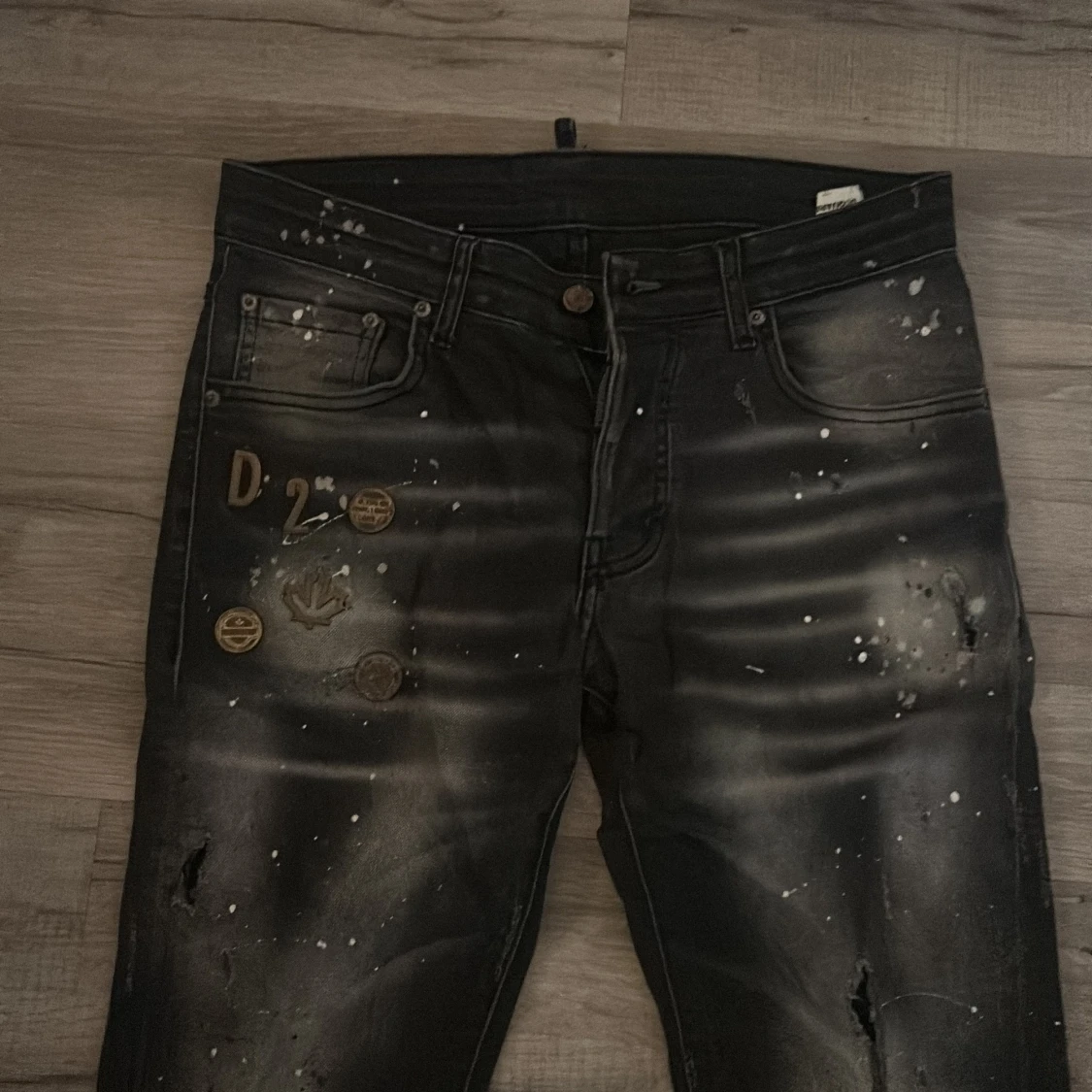 Svarta Dsquared2 jeans med detaljer - 1