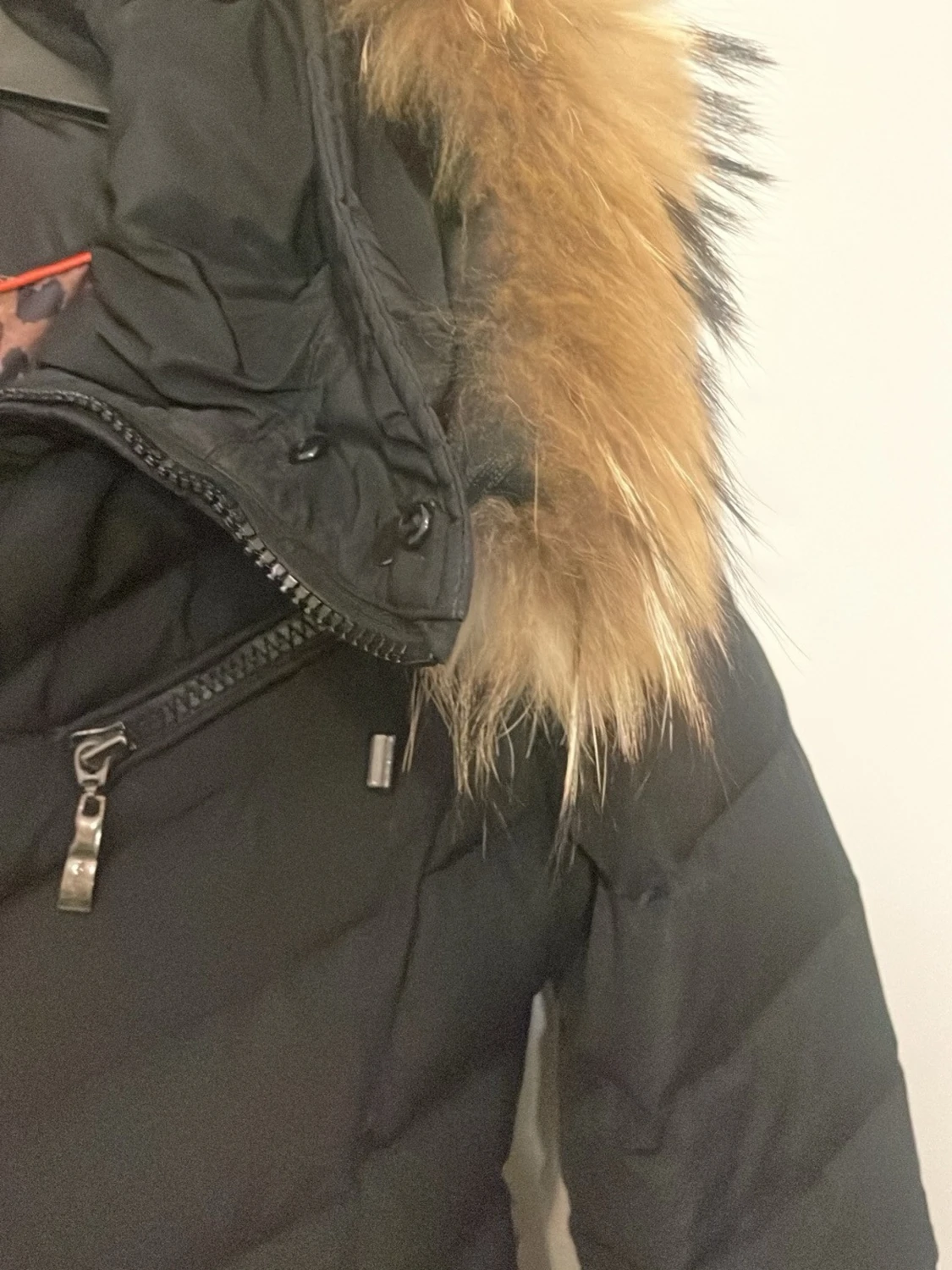 Svart lång dunjacka Hollies strl 32 - 2