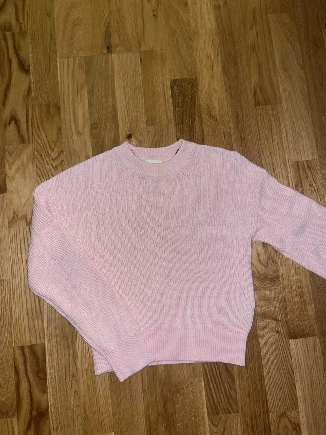  Stickad rosa tröja H&M