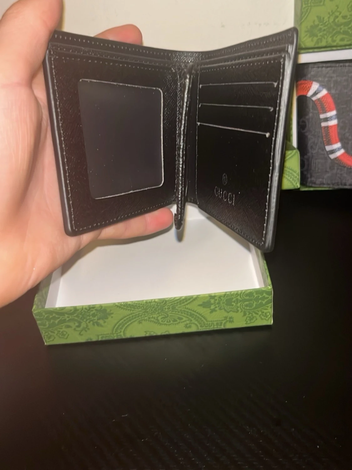 Svart Gplånbok med ormtryck - 2