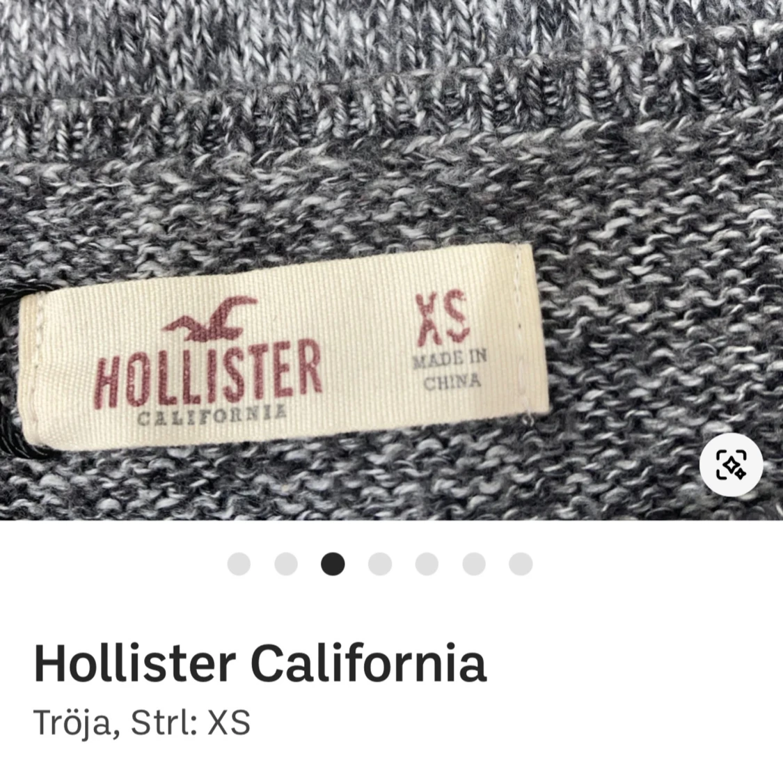 Grå stickad tröja med leopardmotiv Hollister - 3