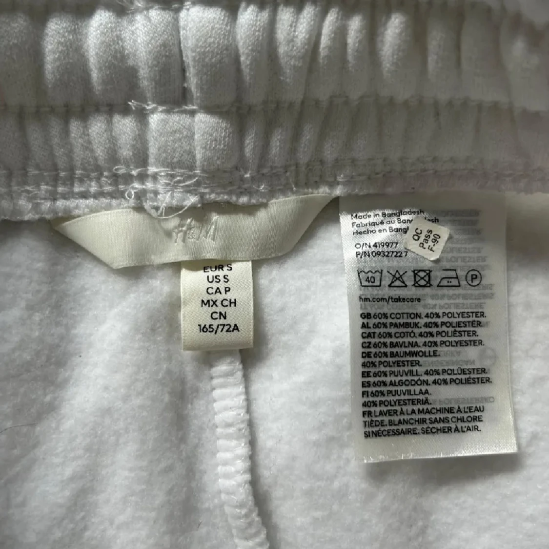 Vita mjukisbyxor från H&M med snörning - 2