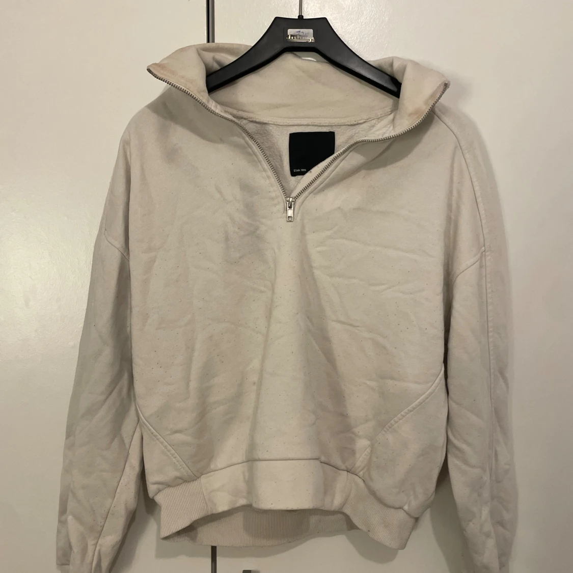 Beige half zip sweatshirt från Gina Tricot - 1