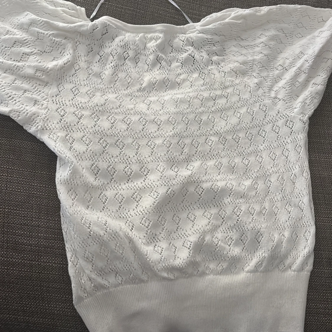 Vit stickad topp från Kappahl XS - 4