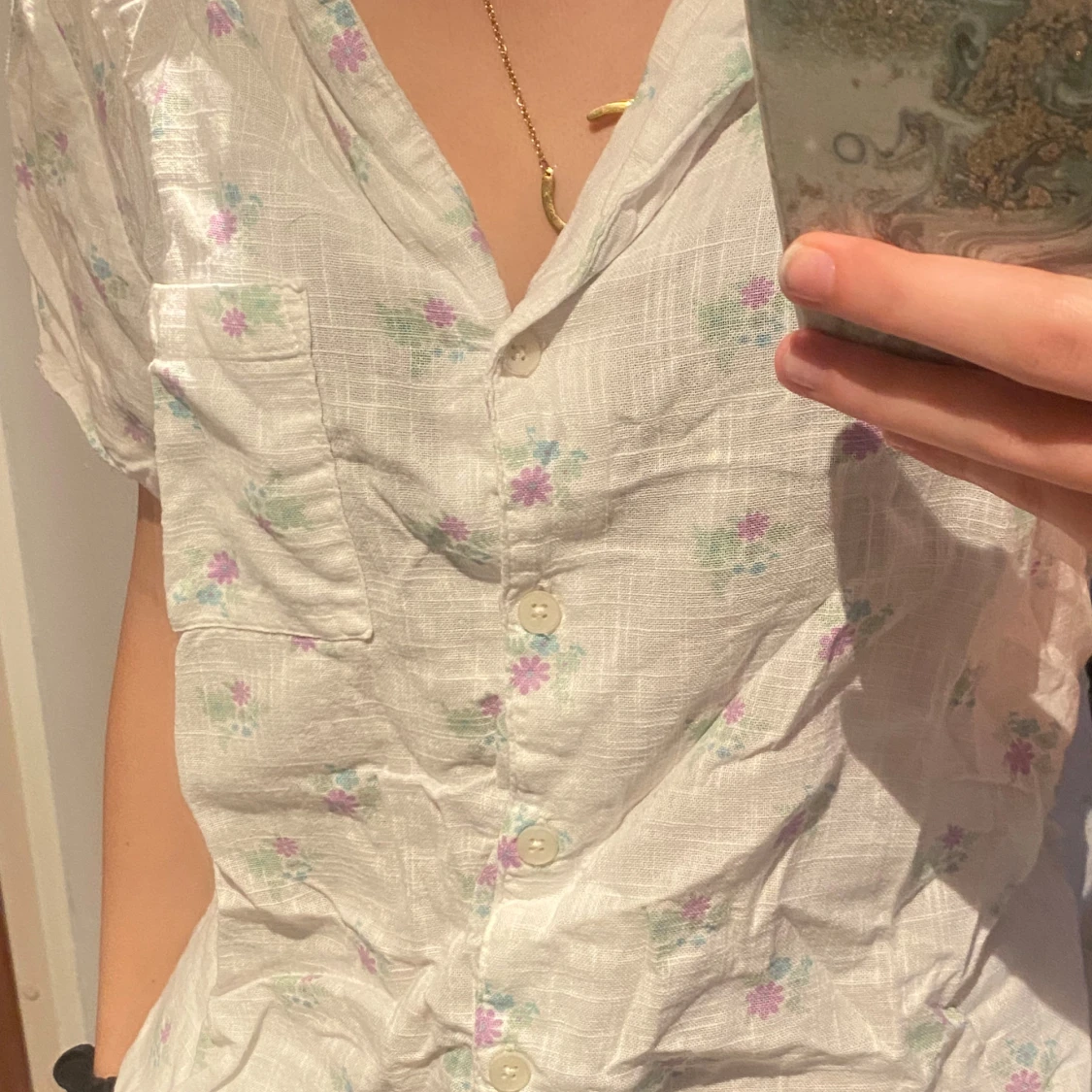 Vita blommiga pyjamas  - 1