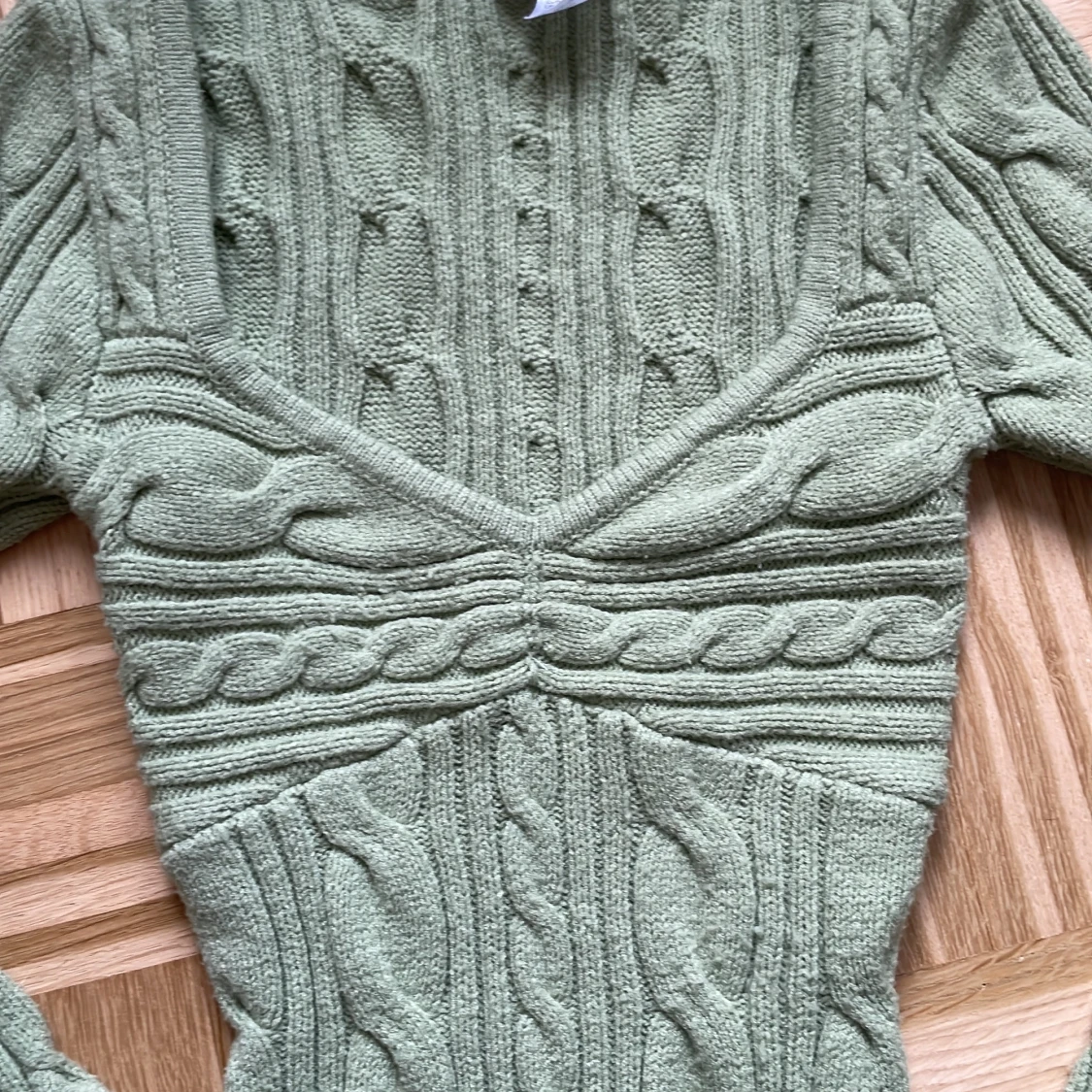 Grön stickad kortklänning H&M Divided - 1