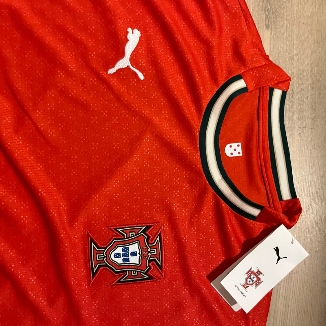 Portugal fotbollströja Puma röd M - 3