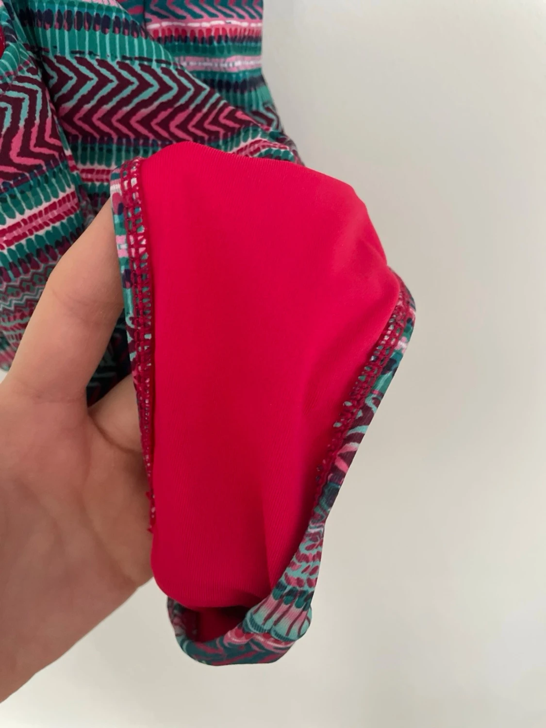 Mönstrad baddräkt med snörning - 2