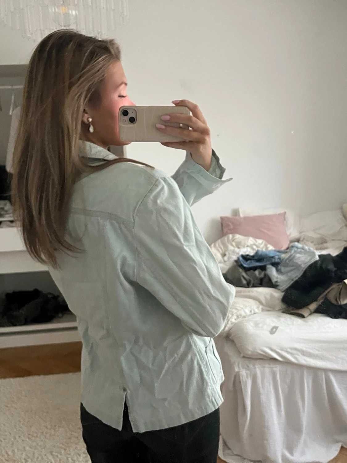 Ljusblå jeans jacka  - 1