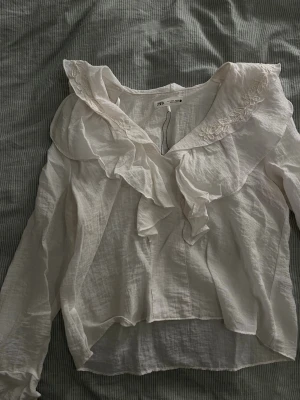 blus från ZARA - jättefin blus från Zara, köptes sommaren 2024 tror jag och finns inte att köpa längre. Inga defekter, nypris runt 600kr 🩷🩷 blusen är väldigt skrynklig just nu men jag kan stryka den innan jag postar 