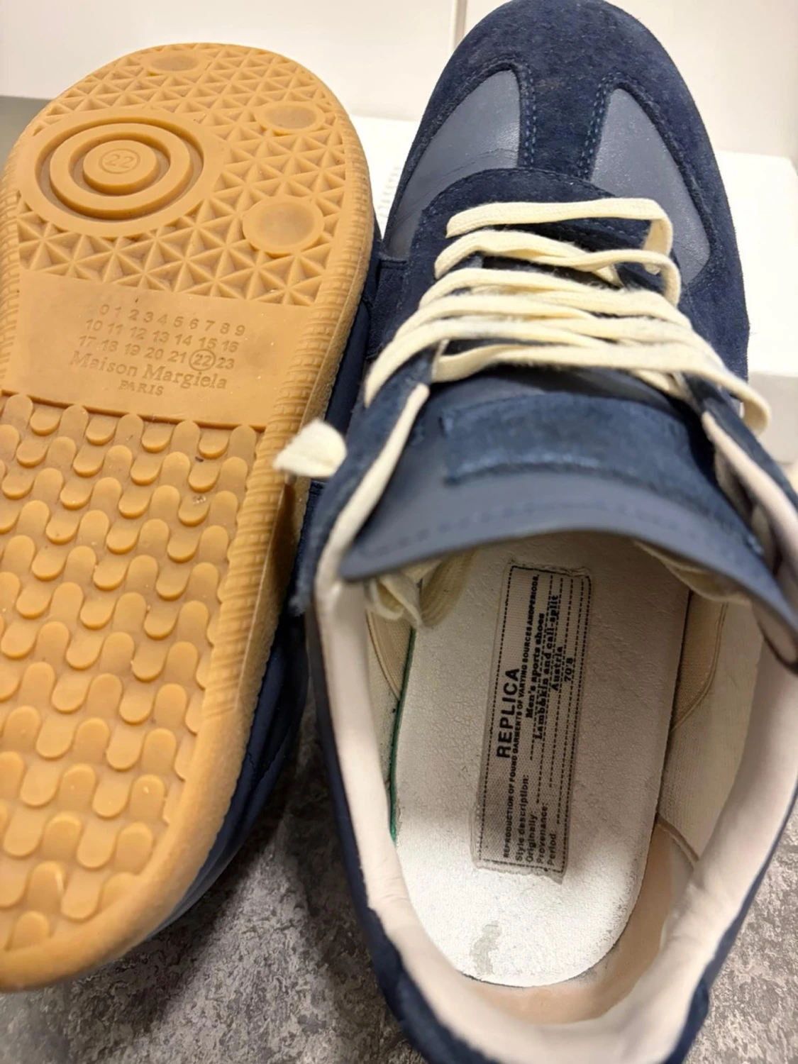 Maison Margiela sneakers marinblå 43 - 4