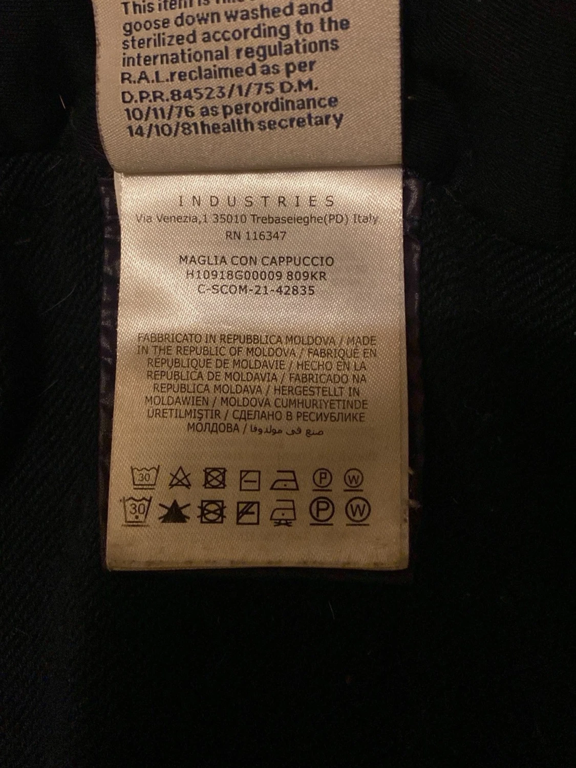 Marinblå Moncler puffercardigan - 5