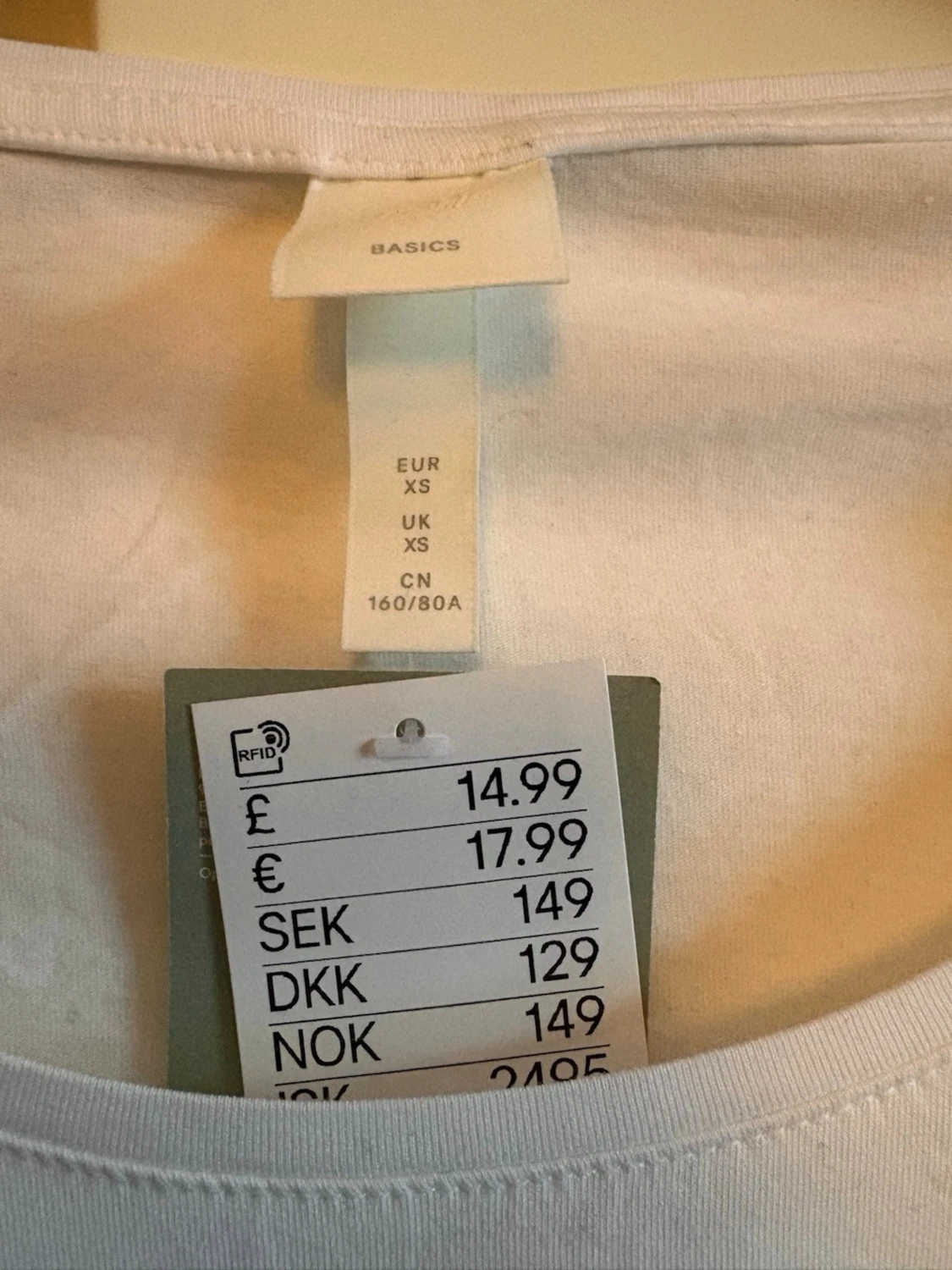 Vit långärmad topp från H&M - 2