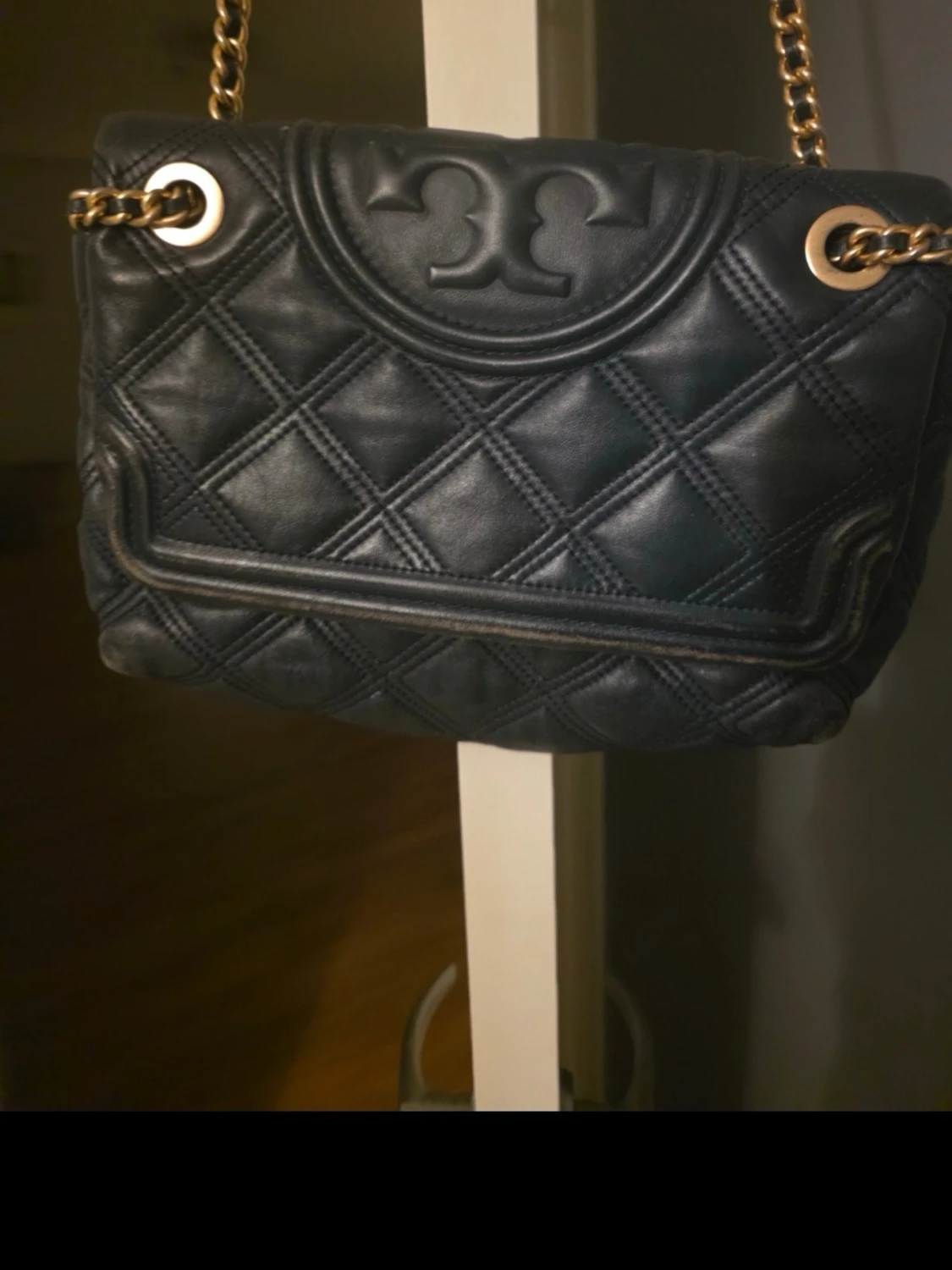 Svart quiltad handväska Tory Burch