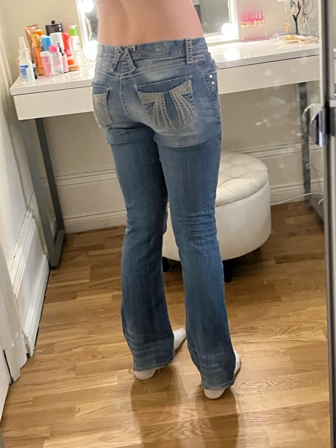 Blåa jeans från Salsa med broderade fickor - 2