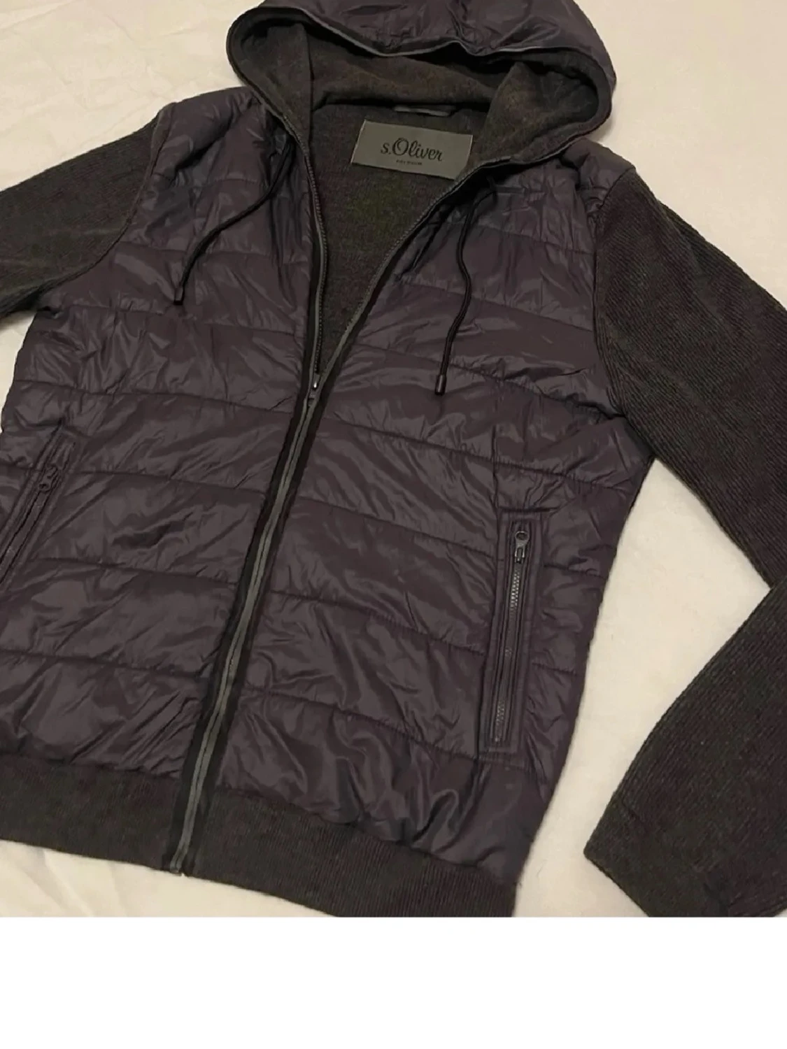 Cardigan jacka med luva