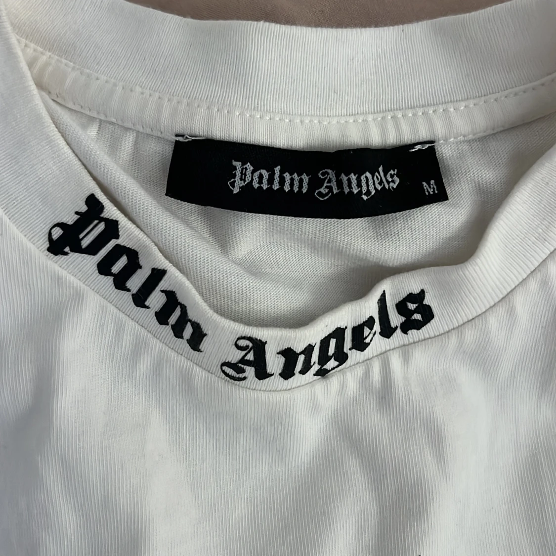 Vit Palm Angels t-shirt med tryck - 1