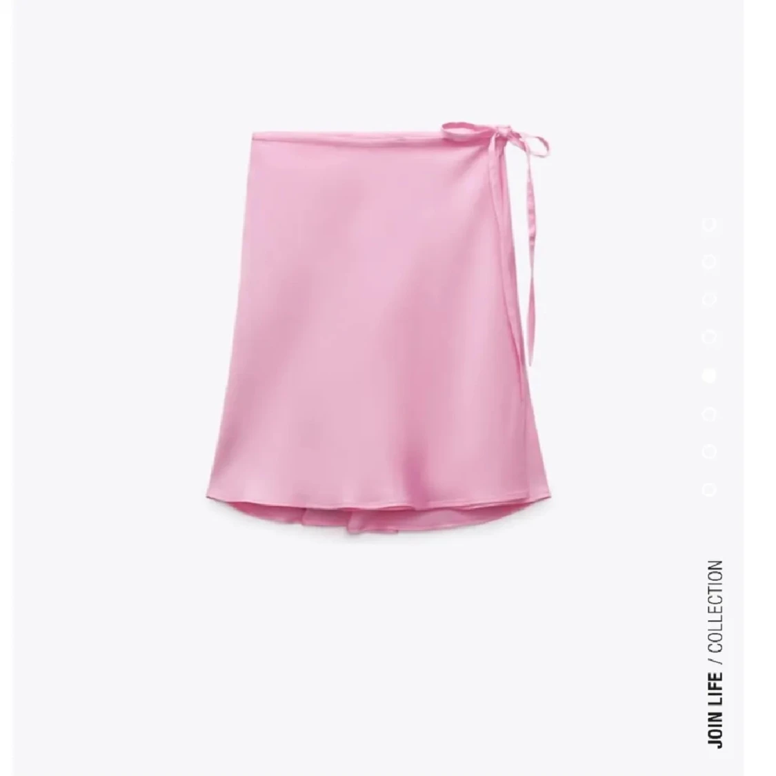 Rosa satin kjol Zara - 1